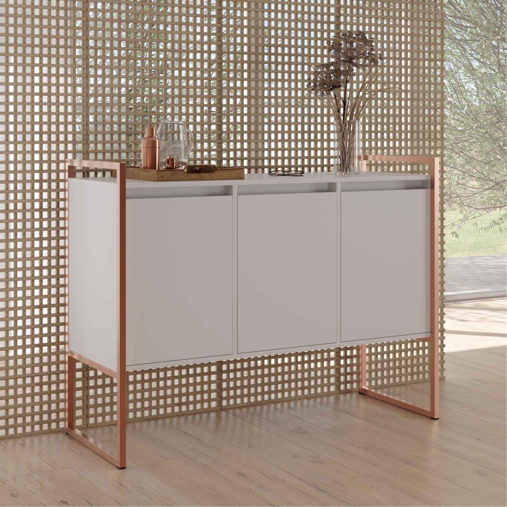 Armario Industrial 3 Portas Balso Conjunto 2 Peças - Branco Cobre