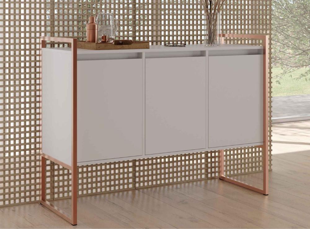 Armario Industrial 3 Portas Balso Conjunto 2 Peças - Branco Cobre