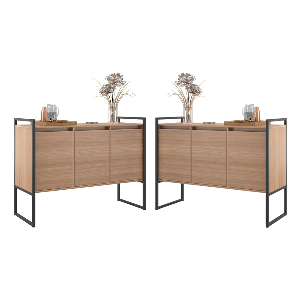 Armario Industrial 3 Portas Balso Conjunto 2 Peças - Montana