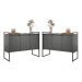 Armario Industrial 3 Portas Balso Conjunto 2 Peças - Preto