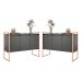 Armario Industrial 3 Portas Balso Conjunto 2 Peças - Preto Cobre