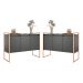 Armario Industrial 3 Portas Balso Conjunto 2 Peças - Preto Cobre