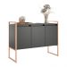 Armario Industrial 3 Portas Balso Preto Cobre