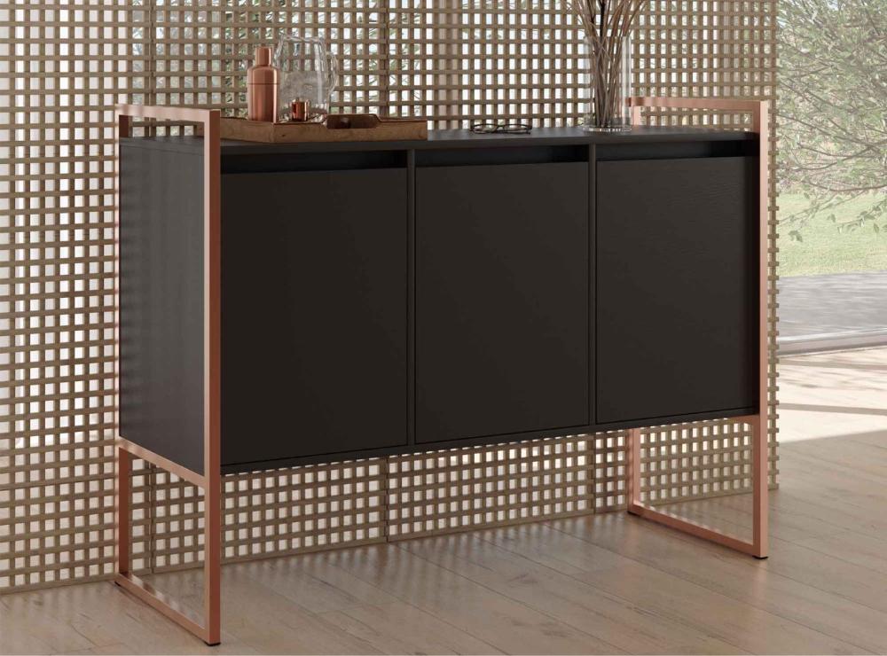 Armario Industrial 3 Portas Balso Preto Cobre