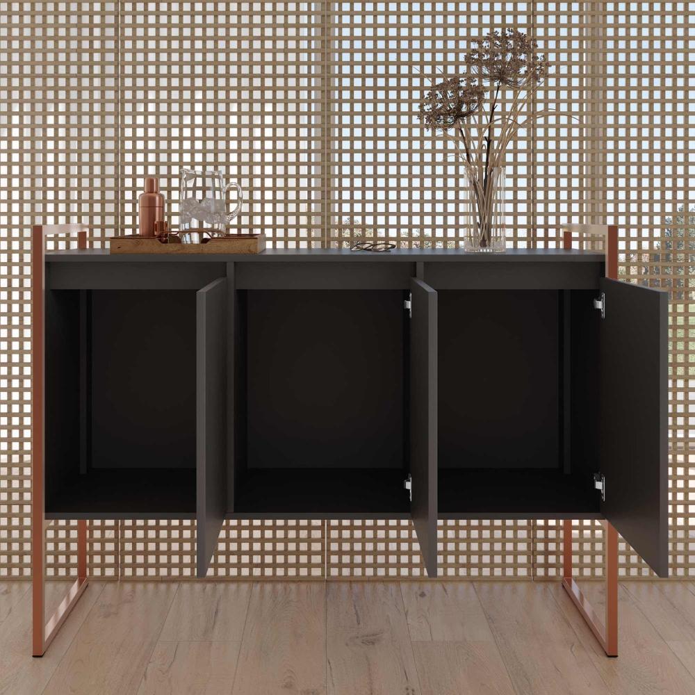 Armario Industrial 3 Portas Balso Preto Cobre