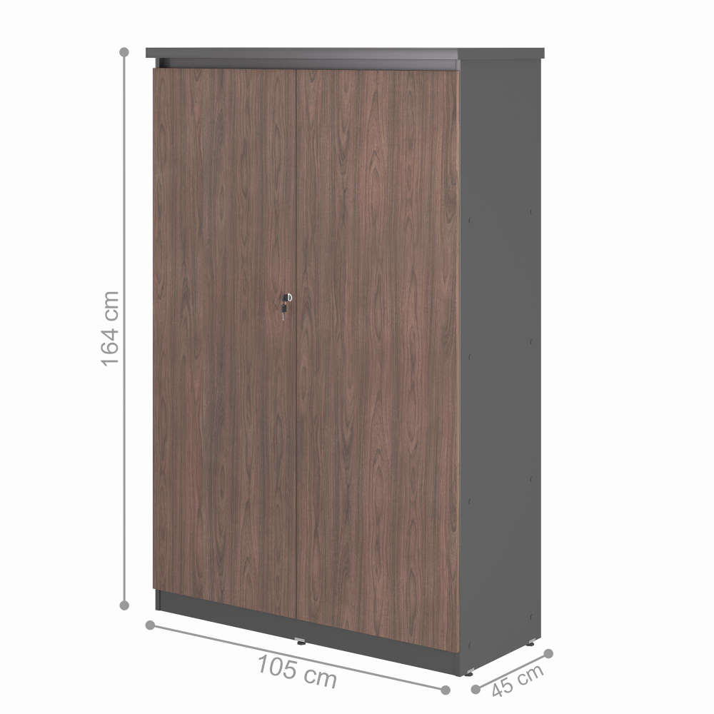 Armario com 2 Portas Euro Freijo Preto