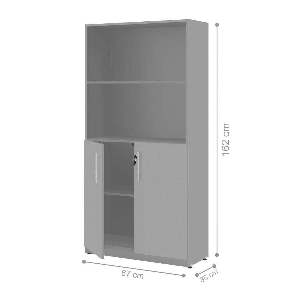 Armario com 2 Portas Niver Cinza