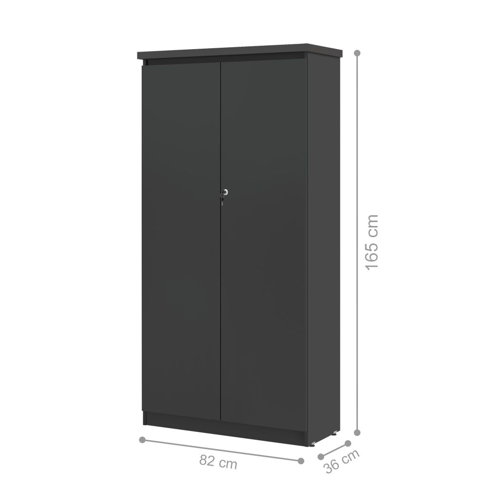 Armario com Portas Emir Preto Onix