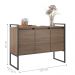 Balcão Buffet Aparador Industrial 3 Portas - Marrom Affara