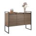 Balcão Buffet Aparador Industrial 3 Portas - Marrom Affara