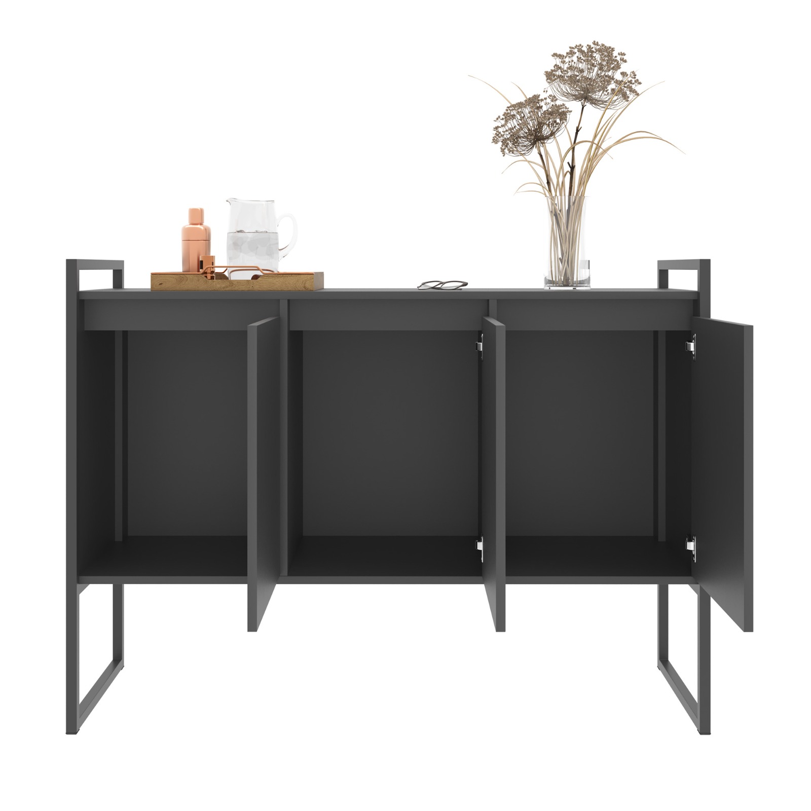 Balcão Buffet Aparador Industrial 3 Portas - Pedro Onix