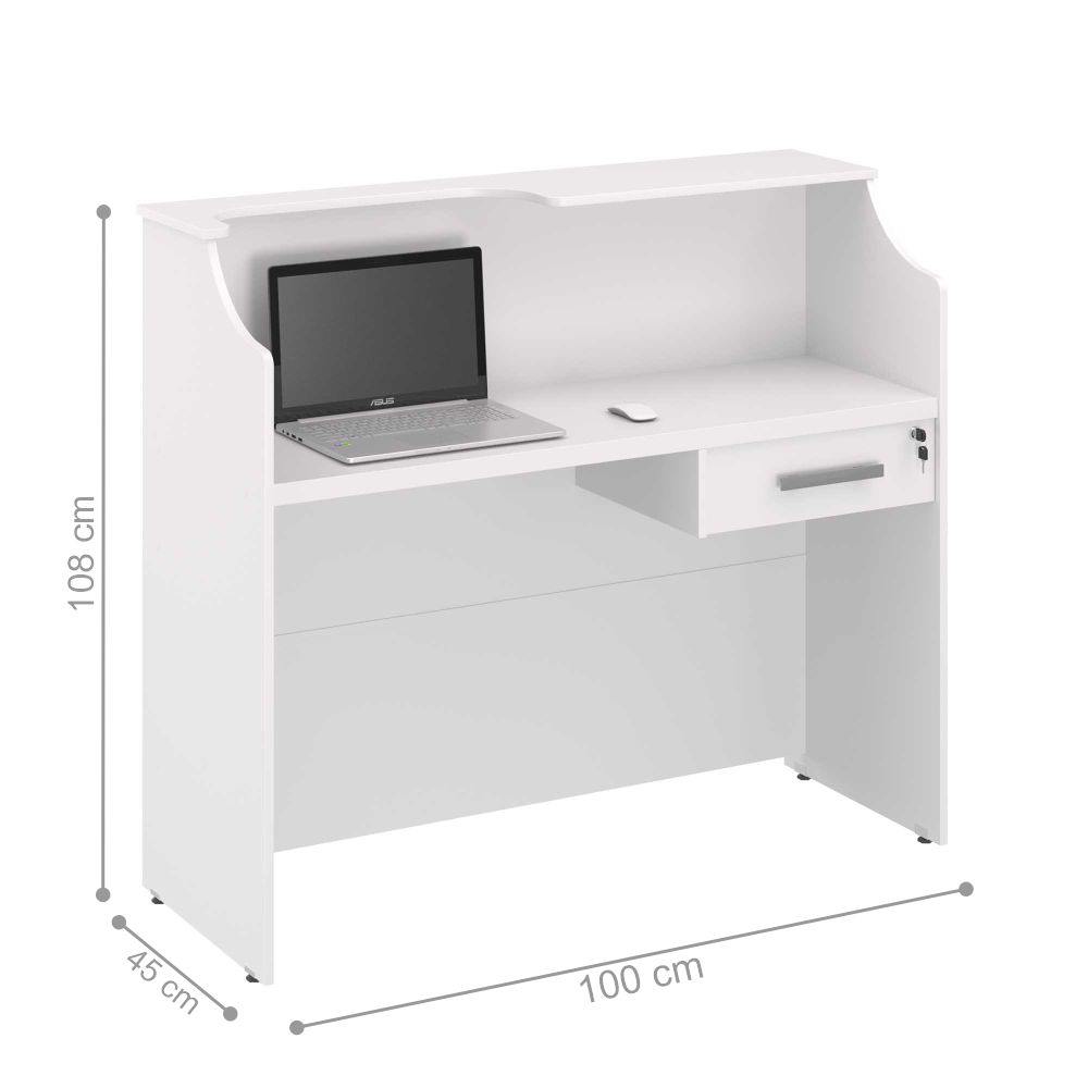 Balcao Caixa 1.0 Spoon Branco