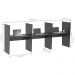 Balcao de Atendimento 3 Lugar Mixer Preto Onix