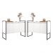 Buffet 3 Portas Rouxe Branco Conjunto 2 Unidades