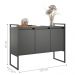 Buffet 3 Portas Rouxe Preto Conjunto 2 Unidades