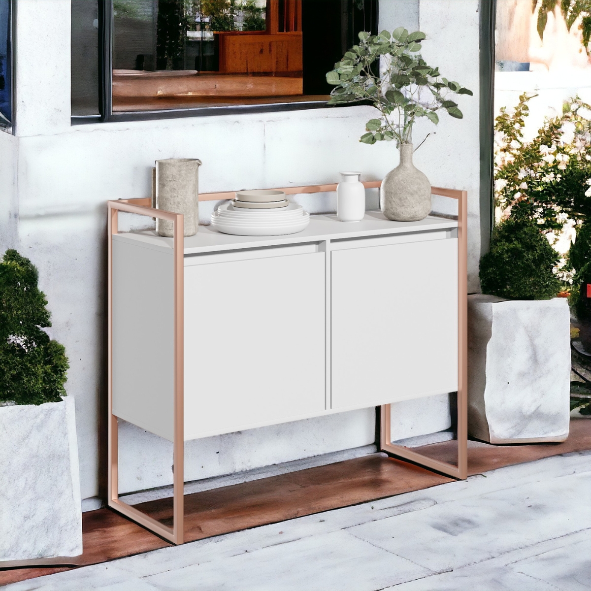 Buffet Industrial 2 Portas SP Branco Cobre