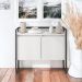 Buffet Junior Industrial 2 Portas Industrial Branco Preto