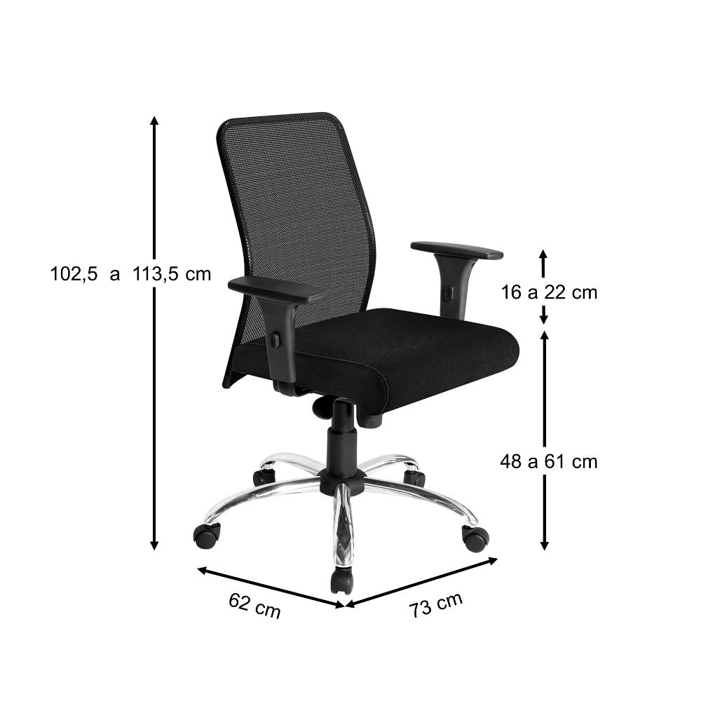 Cadeira Diretor Galaxy Giratória Plus Base Cromada
