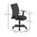 Conjunto 3 Cadeiras Executivas Class New Giratória Six Preta