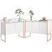 Conjunto Aparador Industrial 2 e 3 portas Branco Cobre