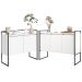 Conjunto Aparador Industrial 2 e 3 portas Branco Preto