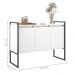 Conjunto Aparador Industrial 2 e 3 portas Branco Preto