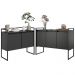 Conjunto Aparador Industrial 2 e 3 portas Preto