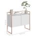 Conjunto Buffet 2 Portas e Aparador Industrial Branco Cobre