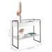 Conjunto Buffet 2 Portas e Aparador Industrial Branco Preto
