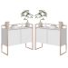 Conjunto Buffet Aparador Industrial 2 Portas Branco Cobre