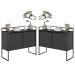 Conjunto Buffet Aparador Industrial 2 Portas Preto