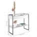 Conjunto Buffet Compacto e Aparador Industrial Branco Preto