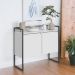 Conjunto Buffet Compacto e Aparador Industrial Branco Preto