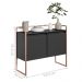 Conjunto Buffet Compacto e Aparador Industrial Preto Cobre