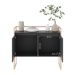 Conjunto Buffet Industrial 2 e 3 portas Preto Cobre