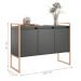 Conjunto Buffet Industrial 2 e 3 portas Preto Cobre