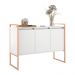 Conjunto Buffet e Aparador Industrial Branco Cobre