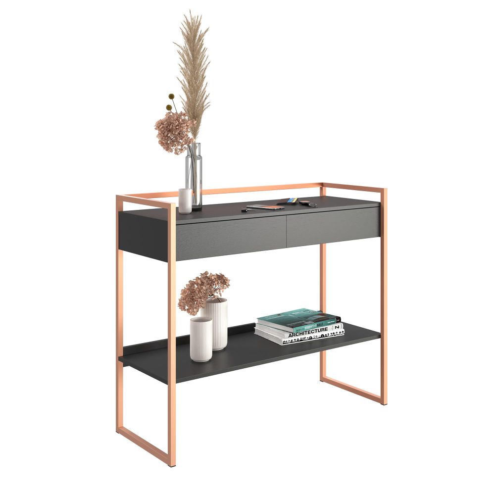 Conjunto Buffet e Aparador Industrial Preto Cobre