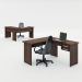 Conjunto Mesa Escritório Lisboa Marrom