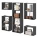 Conjunto Nichos 10 Compartimento Alfa Preto Onix