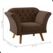 Conjunto Poltrona Decorativa Roseira Inca Marrom