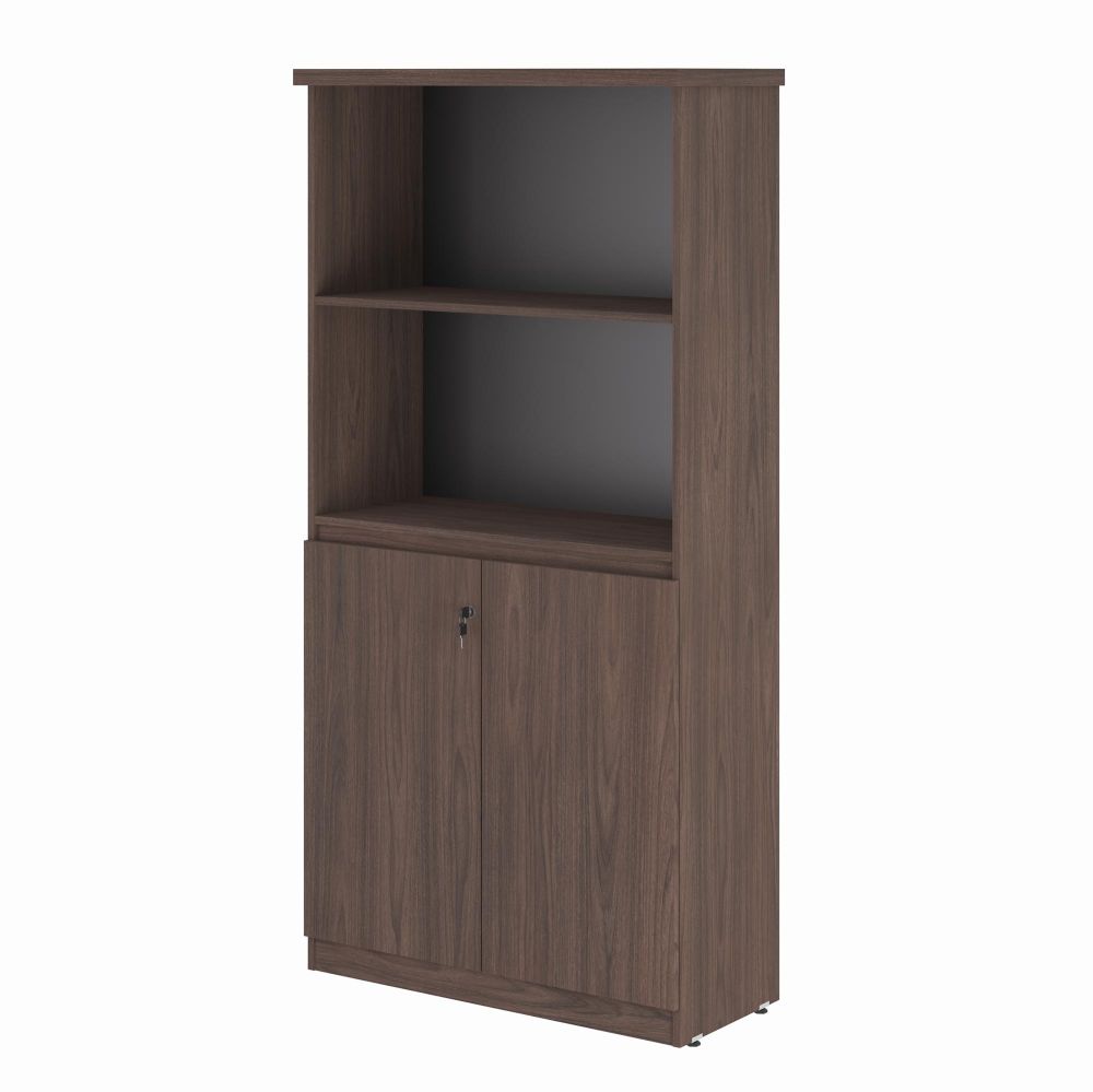 Conjunto de Mesa e Armário Estante Cruzeiro Freijo