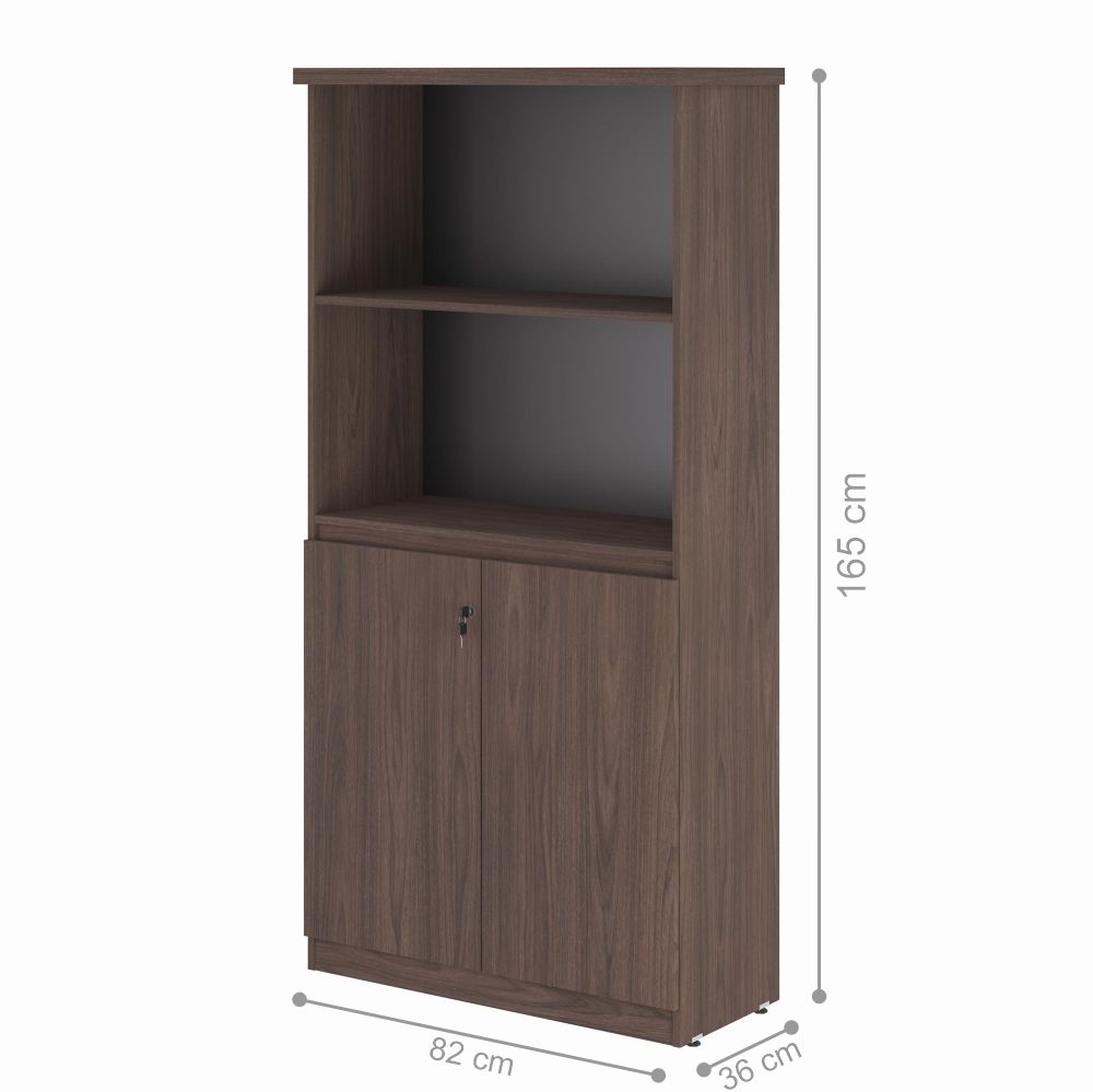 Conjunto de Mesa e Armário Estante Cruzeiro Freijo