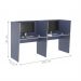 Escrivaninha Office 2 Lugares Letonia Azul