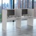 Escrivaninha Office 2 Lugares Letonia Cinza