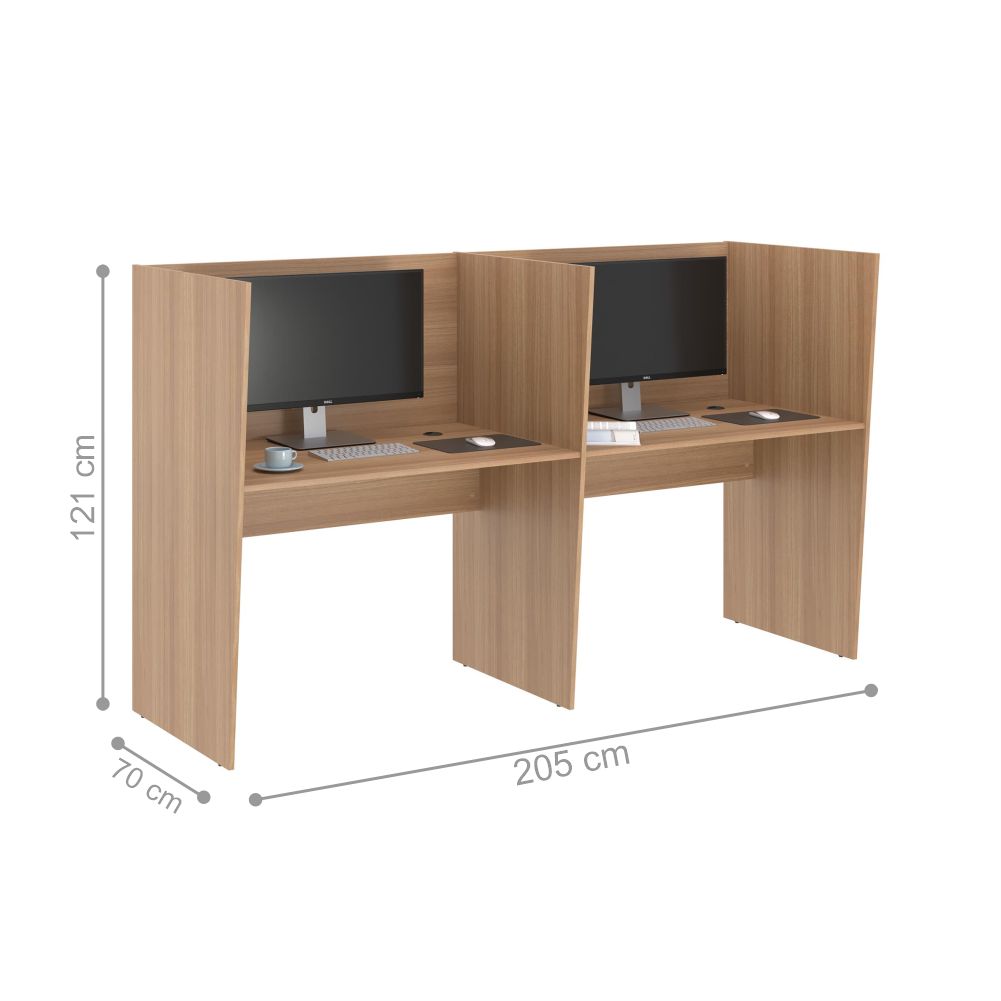Escrivaninha Office 2 Lugares Letonia Montana