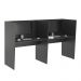 Escrivaninha Office 2 Lugares Letonia Preto Onix