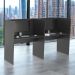 Escrivaninha Office 2 Lugares Letonia Preto Onix