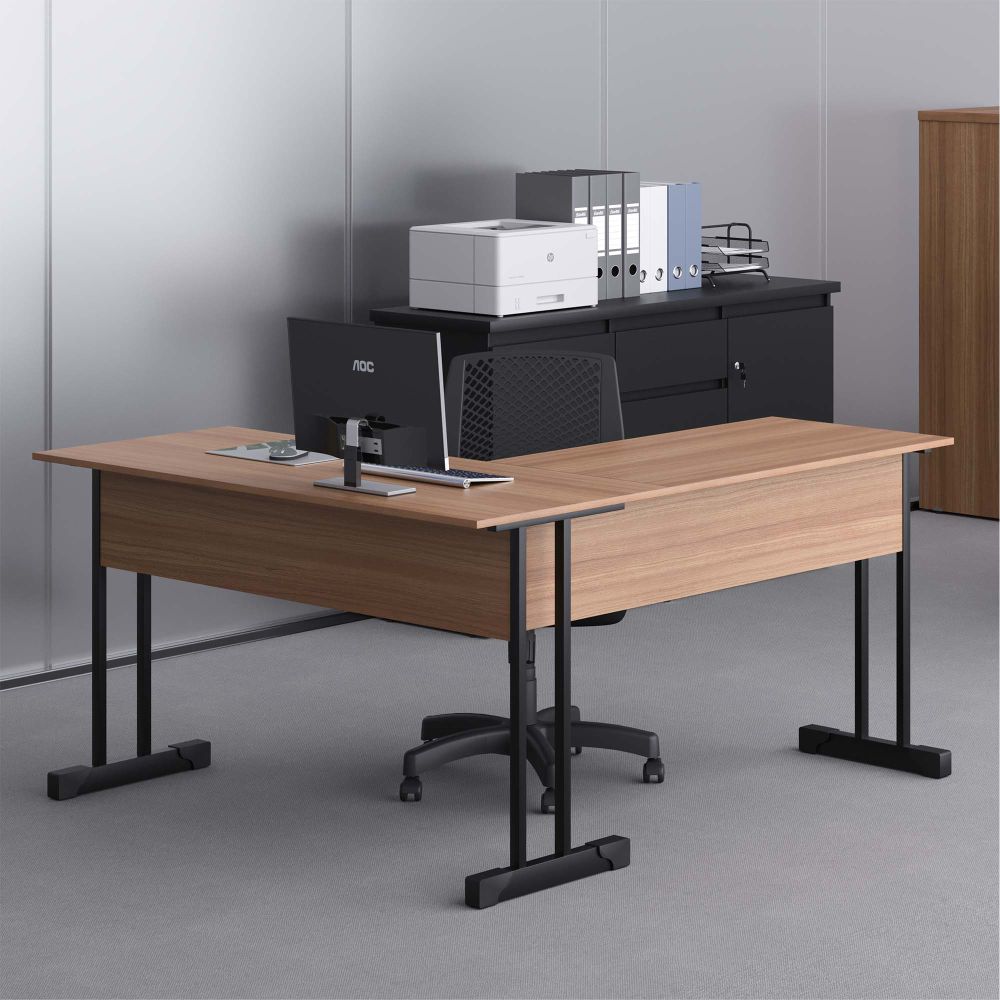 Escrivaninha Para Computador L Com 2 Gavetas Range - Montana