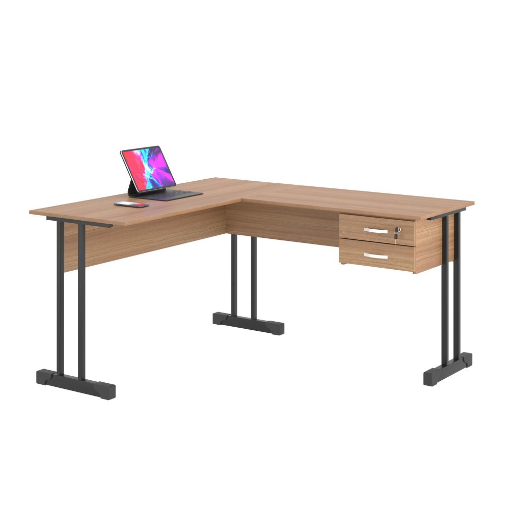 Escrivaninha para Compuatdor L com 2 Gavetas Range Montana